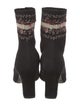 Tabitha Simmons Printed Embroidered Accent Sock Boots