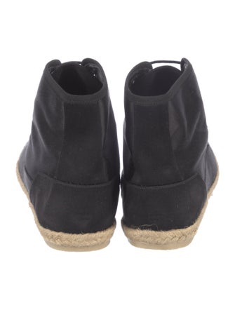 Tabitha Simmons Satin Grosgrain Trim Lace-Up Boots