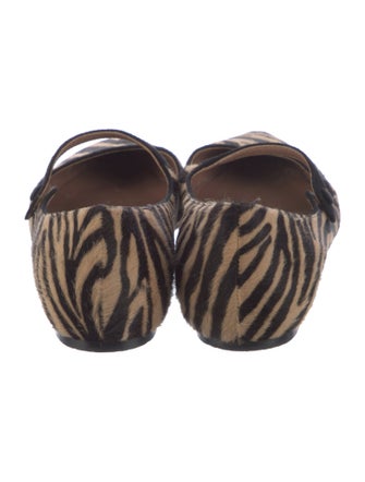 Tabitha Simmons Ponyhair Animal Print Mary Jane Flats
