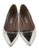 Tabitha Simmons Leather Chain-Link Accents Ballet Flats