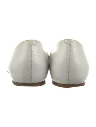 Tabitha Simmons Leather Chain-Link Accents Ballet Flats