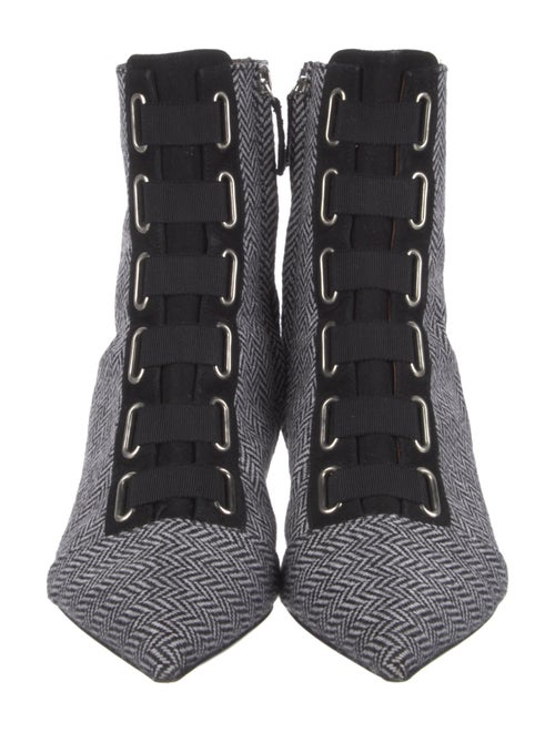 Tabitha Simmons Houndstooth Print Sock Boots