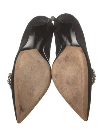 Tabitha Simmons Suede Floral Print Pumps