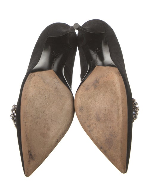 Tabitha Simmons Suede Floral Print Pumps