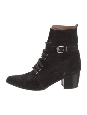 Tabitha Simmons Suede Combat Boots