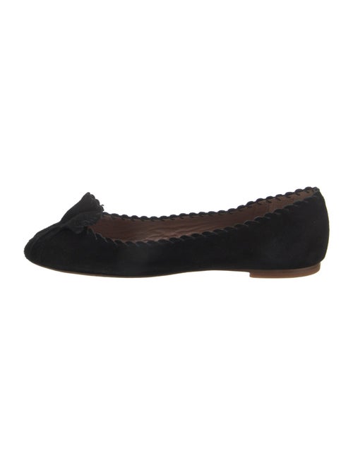 Tabitha Simmons Suede Whipstitch Trim Ballet Flats