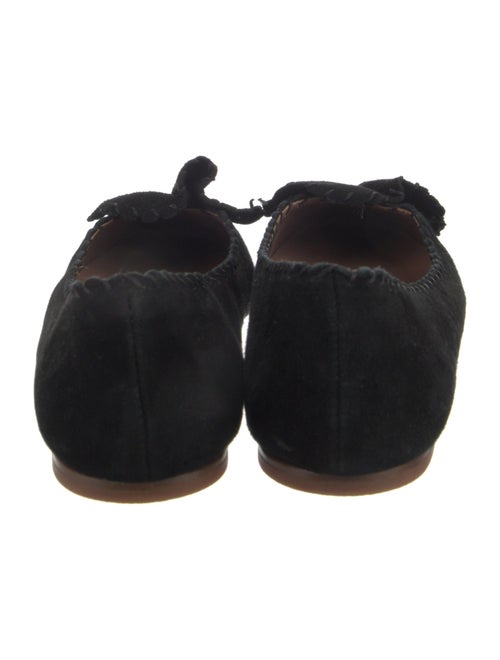 Tabitha Simmons Suede Whipstitch Trim Ballet Flats