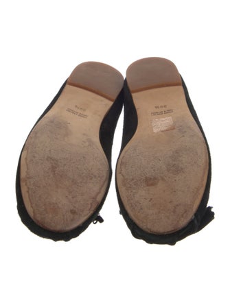 Tabitha Simmons Suede Whipstitch Trim Ballet Flats