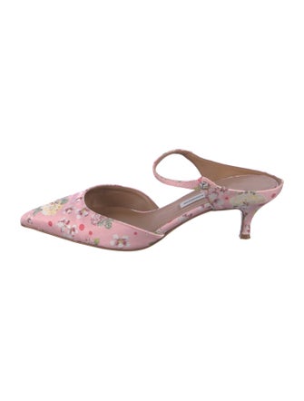 Tabitha Simmons Floral Print Mules