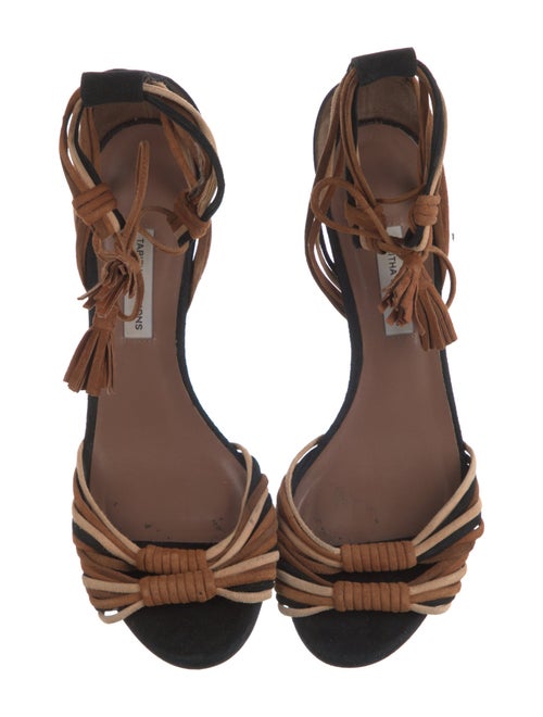 Tabitha Simmons Suede Tassel Accents Sandals