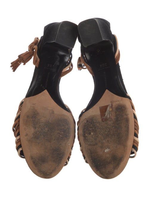 Tabitha Simmons Suede Tassel Accents Sandals