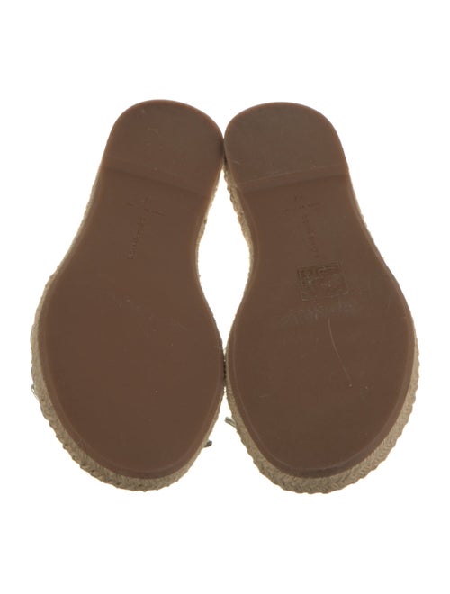 Tabitha Simmons Leather Bow Accents Slides