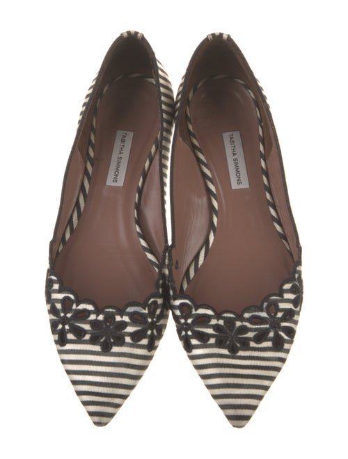 Tabitha Simmons Canvas Striped Ballet Flats