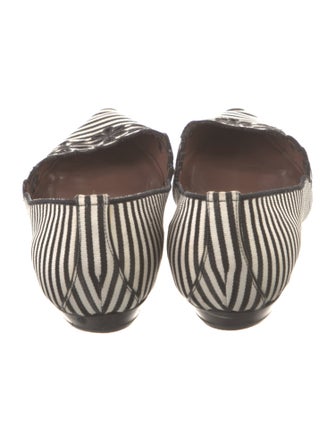 Tabitha Simmons Canvas Striped Ballet Flats