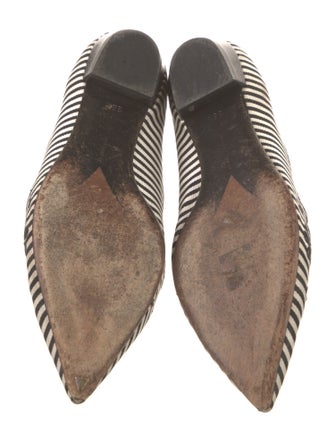 Tabitha Simmons Canvas Striped Ballet Flats