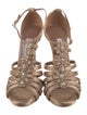 Tabitha Simmons Satin Crystal Embellishments T-Strap Sandals