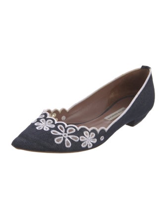 Tabitha Simmons Eyelet Trim Ballet Flats