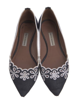 Tabitha Simmons Eyelet Trim Ballet Flats