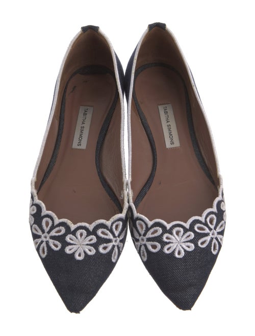 Tabitha Simmons Eyelet Trim Ballet Flats