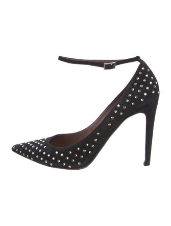 Tabitha Simmons Suede Crystal Embellishments Pumps