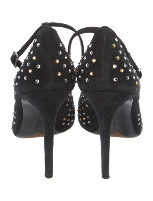 Tabitha Simmons Suede Crystal Embellishments Pumps