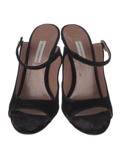 Tabitha Simmons Suede Crystal Embellishments Slides