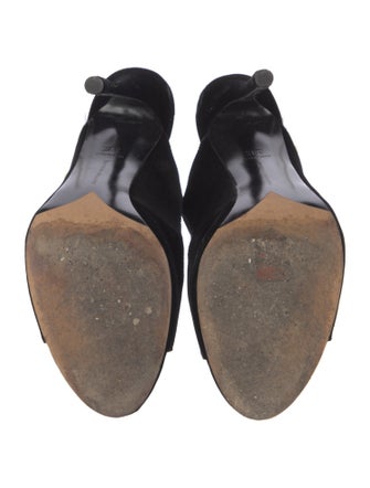 Tabitha Simmons Suede Crystal Embellishments Slides