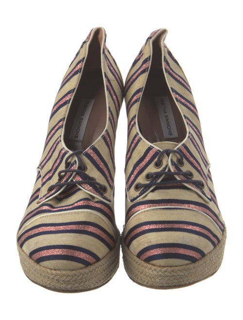 Tabitha Simmons Canvas Striped Pumps