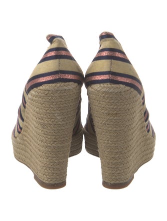 Tabitha Simmons Canvas Striped Pumps