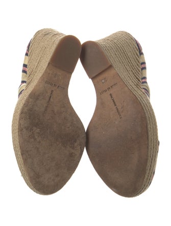 Tabitha Simmons Canvas Striped Pumps