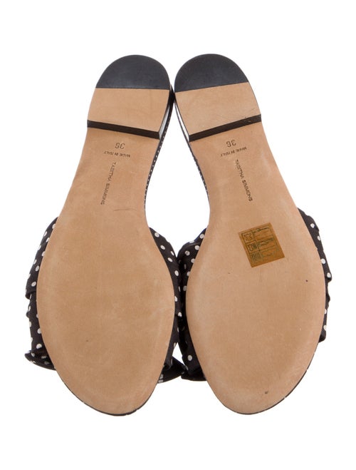 Tabitha Simmons Polka Dot Print Bow Accents Slides