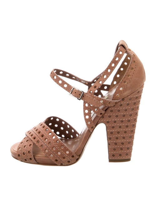 Tabitha Simmons Leather Lasercut Accents Sandals