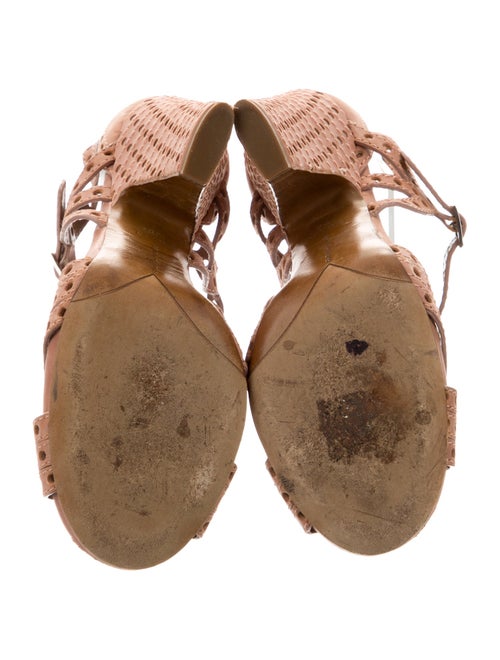 Tabitha Simmons Leather Lasercut Accents Sandals