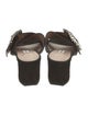 Tabitha Simmons Suede Crystal Embellishments Slides