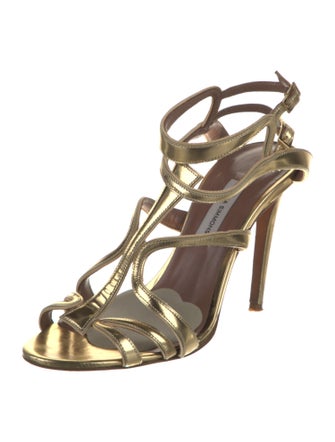 Tabitha Simmons Leather T-Strap Sandals