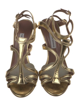 Tabitha Simmons Leather T-Strap Sandals