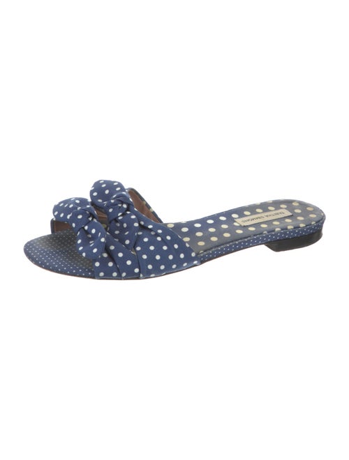 Tabitha Simmons Polka Dot Print Bow Accents Slides