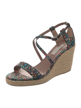 Tabitha Simmons Canvas Floral Print Espadrilles