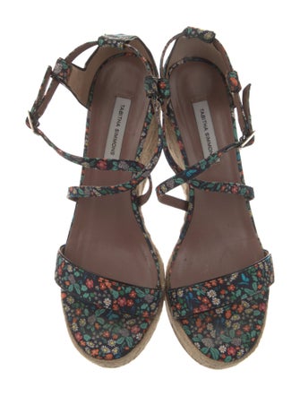 Tabitha Simmons Canvas Floral Print Espadrilles
