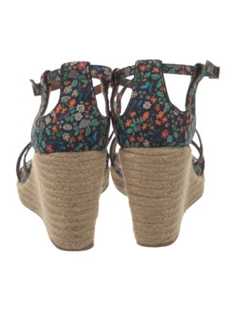 Tabitha Simmons Canvas Floral Print Espadrilles
