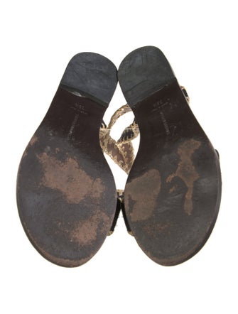 Tabitha Simmons Suede Whipstitch Trim Sandals