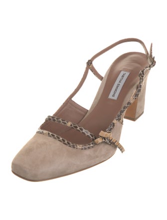 Tabitha Simmons Suede Slingback Pumps