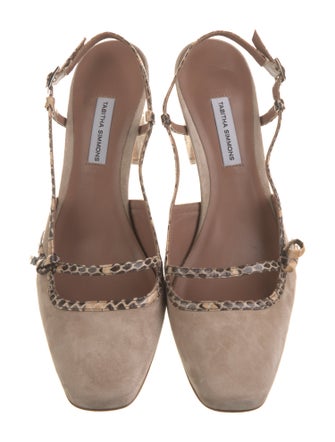 Tabitha Simmons Suede Slingback Pumps