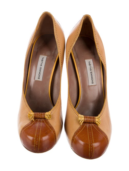 Tabitha Simmons Leather Colorblock Pattern Pumps