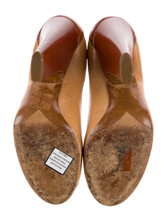 Tabitha Simmons Leather Colorblock Pattern Pumps