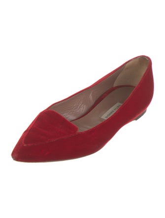 Tabitha Simmons Velvet Grosgrain Trim Flats