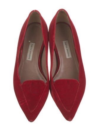Tabitha Simmons Velvet Grosgrain Trim Flats