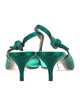 Tabitha Simmons Satin Bow Accents Slingback Pumps