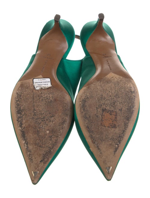 Tabitha Simmons Satin Bow Accents Slingback Pumps