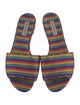 Tabitha Simmons Canvas Striped Slides